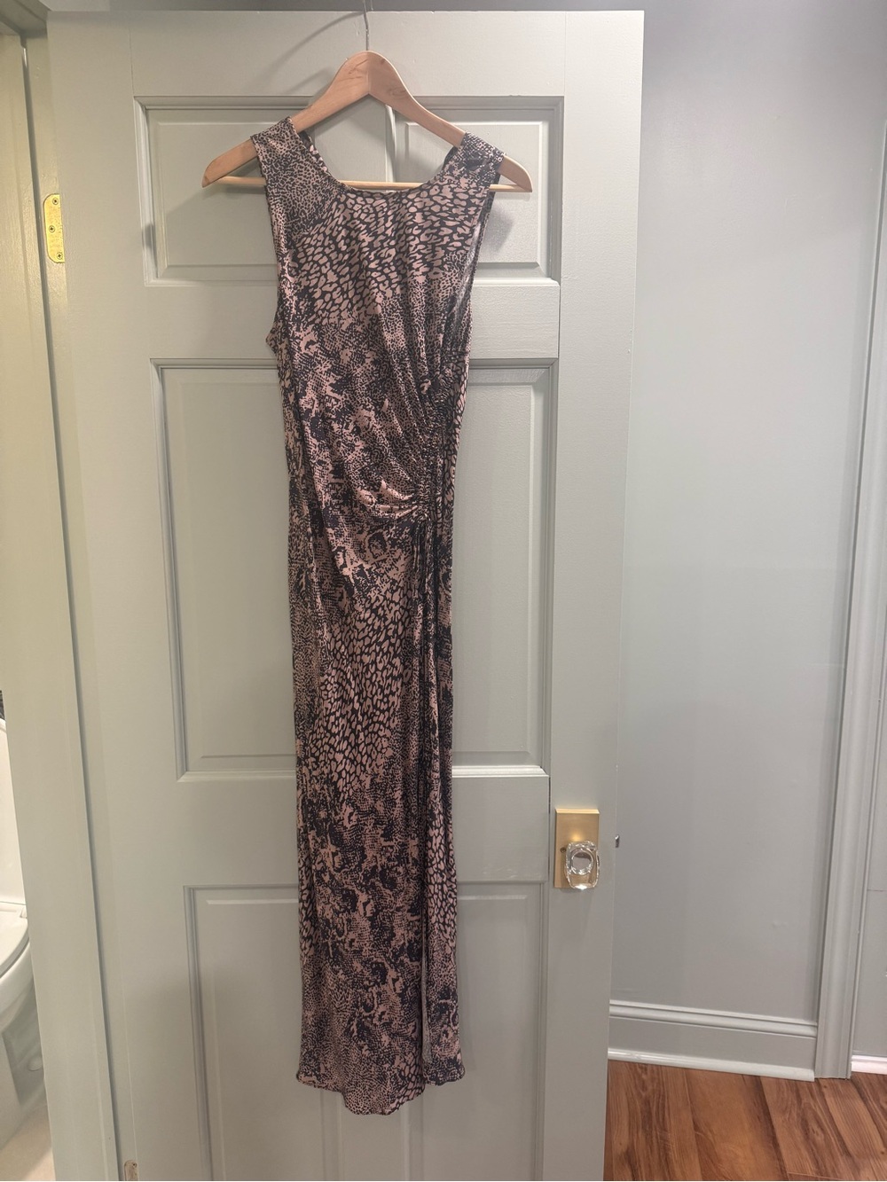 Rails Sleeveless Pink & Black Animal Print Maxi Dress